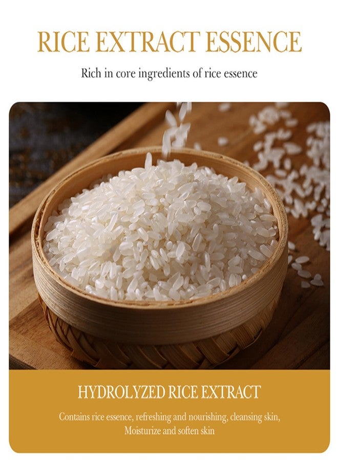 DLZZRS Rice Essence Soap, Rice Raw Pulp Essence Soap Added Rice Extract, Deep Cleaning Exfoliating & Moisturizing Cleansing Bar for Face, Body & Hands with Rich & Dense Foam, Soften Skin, 3.52oz. - Image 3